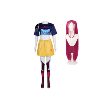 Kpop Demon Hunters Costume Mira Cosplay Blue Outfit For Adult Female Halloween Carnival Suit